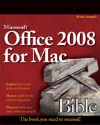 Microsoft office 2008 for Mac bible