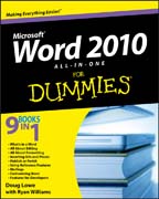 Word 2010 all-in-one for dummies