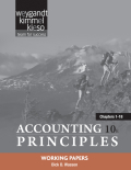 Working papers chapters 1-18 to accompany accounting principles