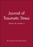 Journal of traumatic stress v. 18 n. 6