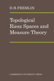 Topological riesz spaces and measure theory