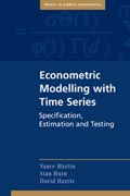 Econometric Modelling with Time Series: Specification, Estimation and Testing