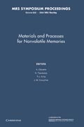 Materials and Processes for Nonvolatile Memories: Volume 830