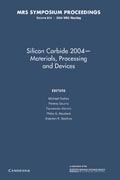 Silicon Carbide 2004 — Materials, Processing and Devices: Volume 815