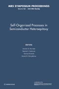 Self-Organized Processes in Semiconductor Heteroepitaxy: Volume 794