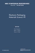 Electronic Packaging Materials Science VII: Volume 323