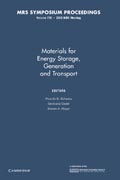 Materials for Energy Storage, Generation and Transport: Volume 730