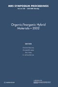 Organic/Inorganic Hybrid Materials - 2002: Volume 726