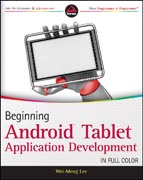 Beginning Android tablet application development