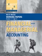 Working papers, vol 1, to accompany Weygandt Financial & managerial accounting