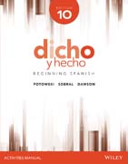 Dicho y hecho, Edition 10 Activities Manual