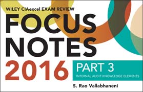 Wiley CIAexcel Exam Review 2016 Focus Notes: Part 3, Internal Audit Knowledge Elements