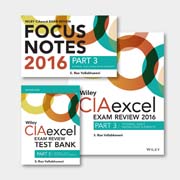 Wiley CIAexcel Exam Review + Test Bank + Focus Notes 2016: Part 3, Internal Audit Knowledge Elements Set